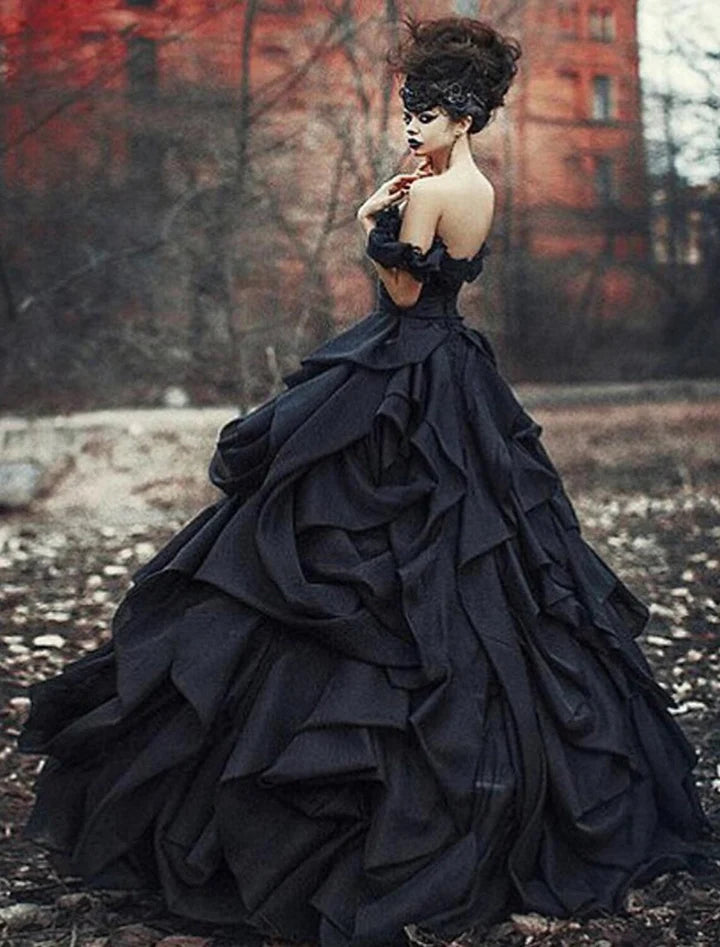 Wholesale Ball Gown Off-The-Shoulder Floor-Length Lace Wedding Dress
